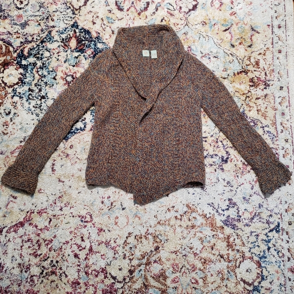 Anthropologie Sweaters - Anthropologie HWR Shawl Collar Open Front Cardigan Size M